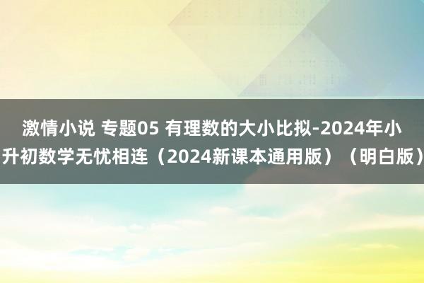 激情小说 专题05 有理数的大小比拟-2024年小升初数学无忧相连（2024新课本通用版）（明白版）