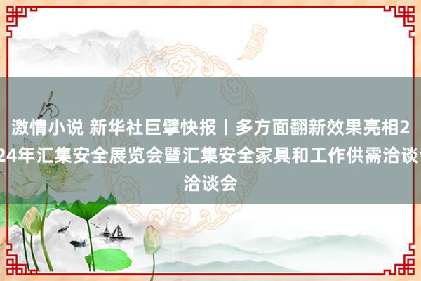 激情小说 新华社巨擘快报丨多方面翻新效果亮相2024年汇集安全展览会暨汇集安全家具和工作供需洽谈会