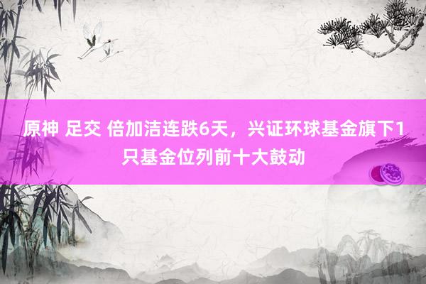 原神 足交 倍加洁连跌6天，兴证环球基金旗下1只基金位列前十大鼓动