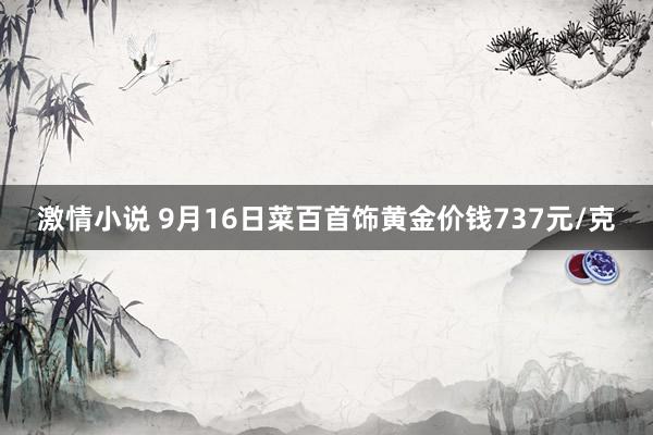 激情小说 9月16日菜百首饰黄金价钱737元/克