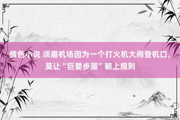 情色小说 须眉机场因为一个打火机大闹登机口，莫让“巨婴步履”朝上规则