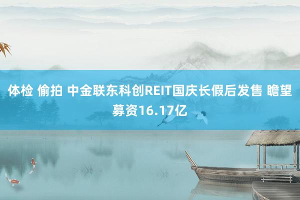 体检 偷拍 中金联东科创REIT国庆长假后发售 瞻望募资16.17亿