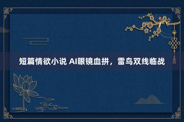 短篇情欲小说 AI眼镜血拼，雷鸟双线临战