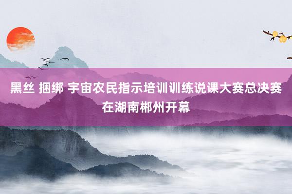 黑丝 捆绑 宇宙农民指示培训训练说课大赛总决赛在湖南郴州开幕