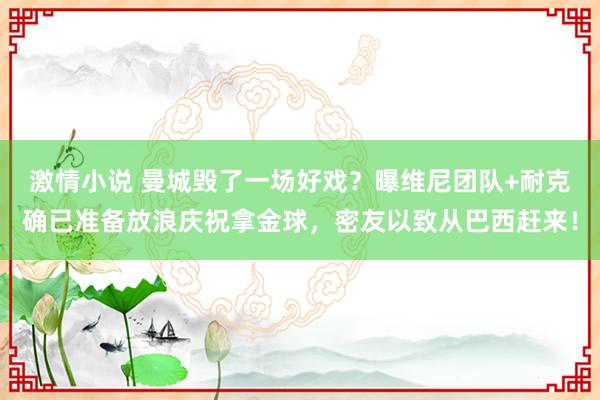 激情小说 曼城毁了一场好戏？曝维尼团队+耐克确已准备放浪庆祝拿金球，密友以致从巴西赶来！