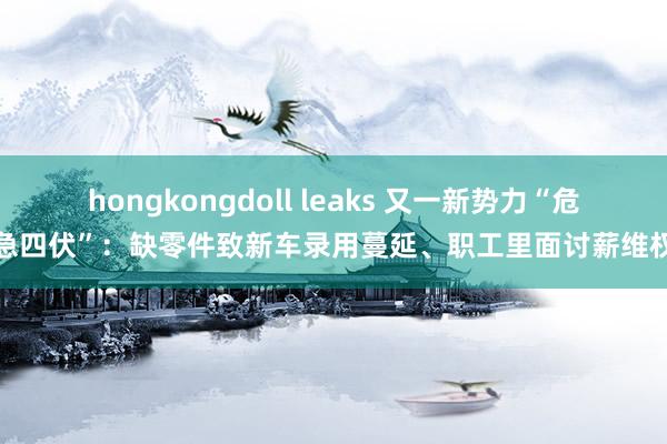 hongkongdoll leaks 又一新势力“危急四伏”：缺零件致新车录用蔓延、职工里面讨薪维权