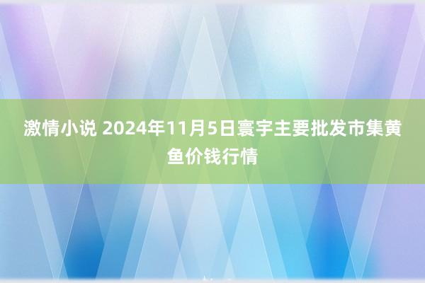 激情小说 2024年11月5日寰宇主要批发市集黄鱼价钱行情