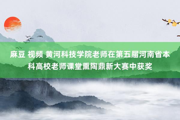 麻豆 视频 黄河科技学院老师在第五届河南省本科高校老师课堂熏陶鼎新大赛中获奖