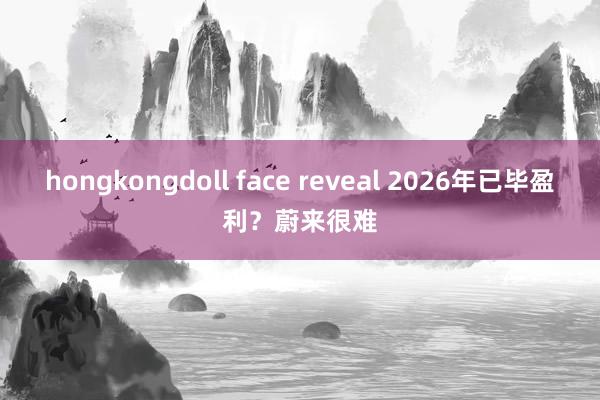 hongkongdoll face reveal 2026年已毕盈利？蔚来很难