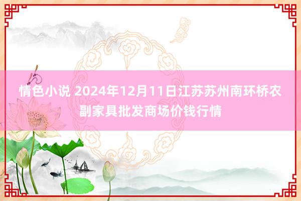 情色小说 2024年12月11日江苏苏州南环桥农副家具批发商场价钱行情