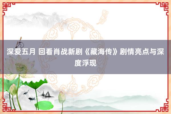 深爱五月 回看肖战新剧《藏海传》剧情亮点与深度浮现