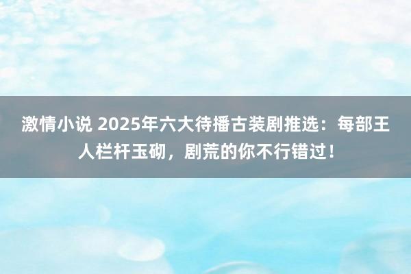 激情小说 2025年六大待播古装剧推选：每部王人栏杆玉砌，剧荒的你不行错过！