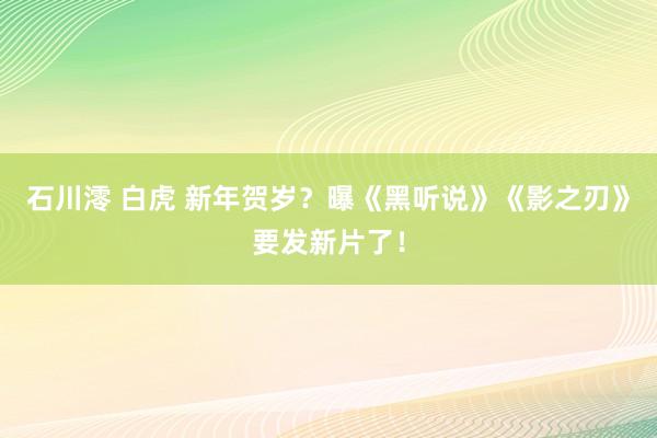 石川澪 白虎 新年贺岁？曝《黑听说》《影之刃》要发新片了！